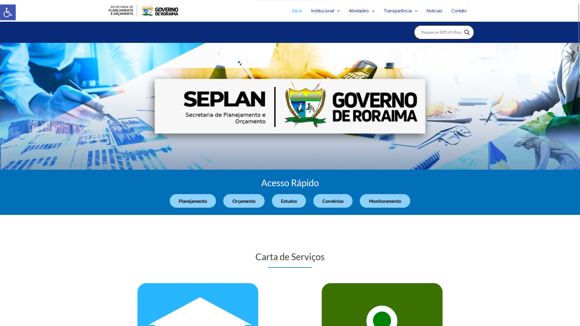 Site Institucional da SEPLAN